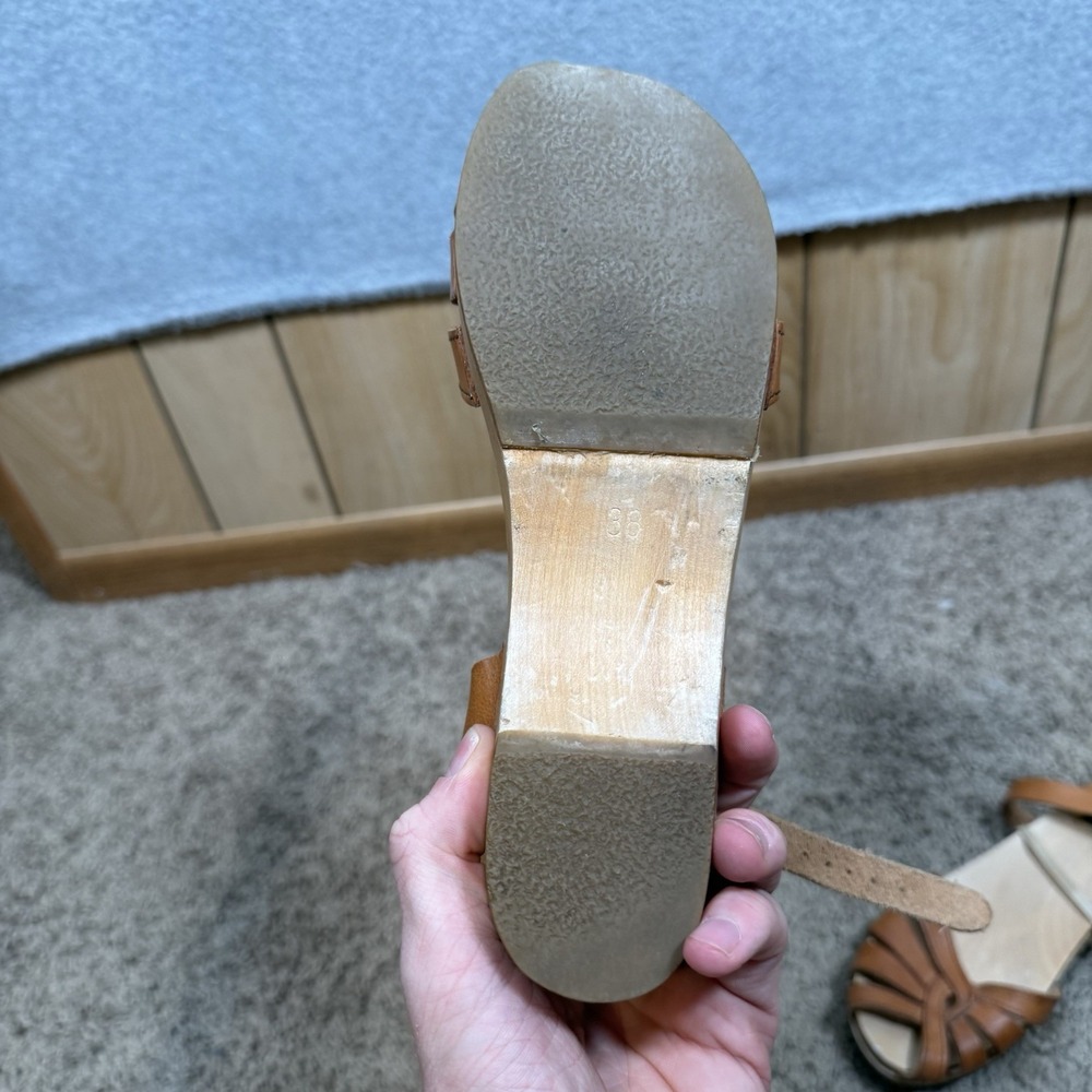 Swedish Hasbeens CROSS STRAP DEBUTANT Clog Sandals EU 38 US 8 M - Picture 7 of 14